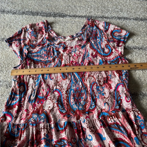 Soft Surroundings Red and Blue Paisley Maxi Dress - Picture 8 of 9